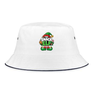 Snack Elf Weihnachtself - Bucket Hat - Weiß/Navy - Vorne