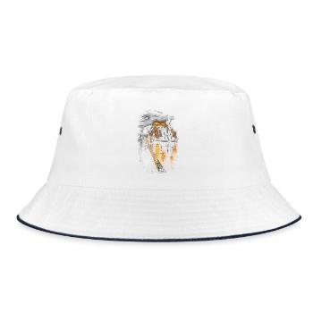 Abschleppfahrer Abschlepper Pannenhelfer - Bucket Hat - Weiß/Navy - Vorne