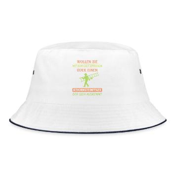 Schornsteinfeger Herren - Bucket Hat - Weiß/Navy - Vorne