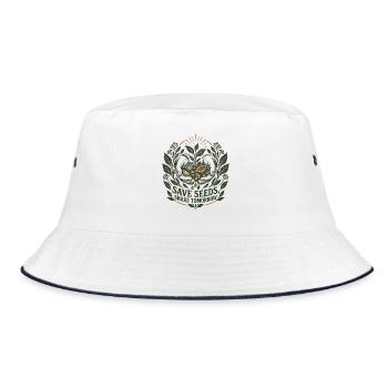 Samen speichern Teilen Sie morgen - Bucket Hat - Weiß/Navy - Vorne