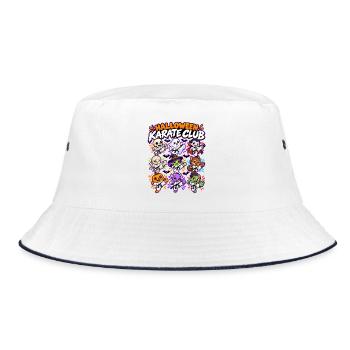 Halloween Karate Club Crew - Bucket Hat - Weiß/Navy - Vorne