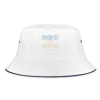 Physik ist keine Meinung für Physiker und Nerds - Bucket Hat - Weiß/Navy - Vorne