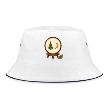Waldzauber in der Kugel - Bucket Hat - Weiß/Navy - Vorne