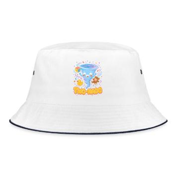  Zwei Nado 2. Geburtstag Kawaii Tornado Niedlicher - Bucket Hat - Weiß/Navy - Vorne