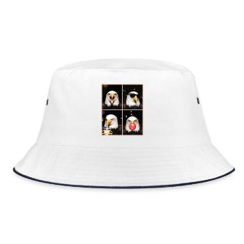 Eagle Adler - Bucket Hat - Weiß/Navy - Vorne