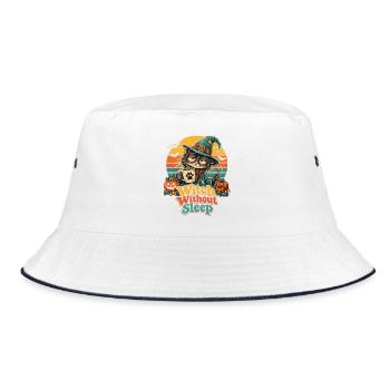 Halloween Krankenschwester Mumie Nachtschicht RN - Bucket Hat - Weiß/Navy - Vorne