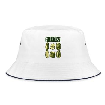 Gurkenkunde - Bucket Hat - Weiß/Navy - Vorne