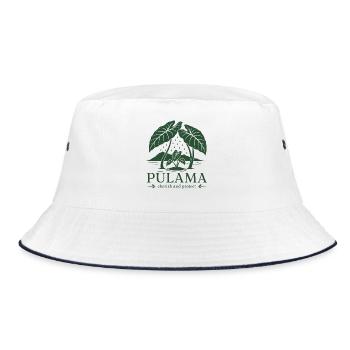 Pūlama schätzen und schützen - Bucket Hat - Weiß/Navy - Vorne