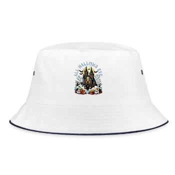 Katholischen Kirche Zu Halloween - Bucket Hat - Weiß/Navy - Vorne