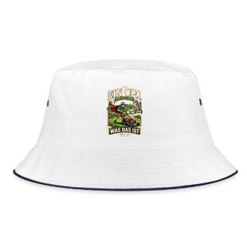 EIN Opa muss tun, was Oma SAGT - Bucket Hat - Weiß/Navy - Vorne