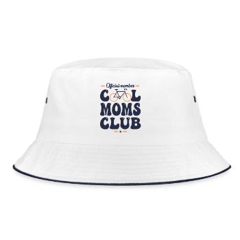 Radfahrer – cooler Mama-Fahrradclub - Bucket Hat - Weiß/Navy - Vorne