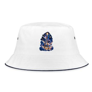 Leiter zu den Sternen - Bucket Hat - Weiß/Navy - Vorne