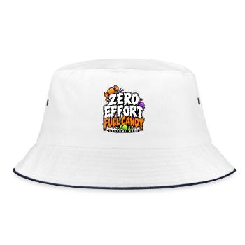 Zero Effort Full Candy Mode - Bucket Hat - Weiß/Navy - Vorne