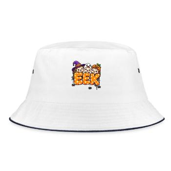 EEK Halloween Trio - Bucket Hat - Weiß/Navy - Vorne
