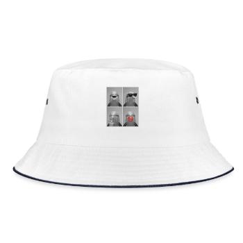 Delfine Delfin - Bucket Hat - Weiß/Navy - Vorne
