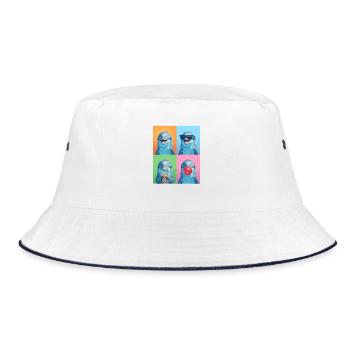 Delfine Delfin - Bucket Hat - Weiß/Navy - Vorne