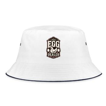 Local Egg Dealer - Bucket Hat - Weiß/Navy - Vorne