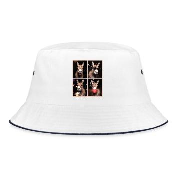 Donkey Esel - Bucket Hat - Weiß/Navy - Vorne