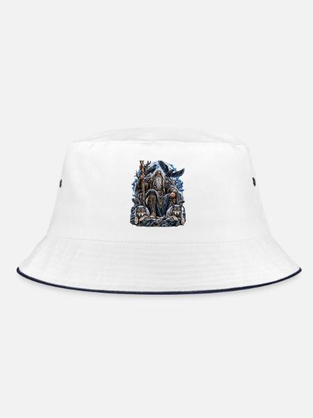 Odin – Allvater der nordischen Mythologie - Bucket Hat - Weiß/Navy