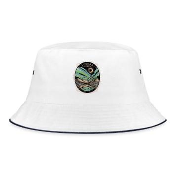 Aurora Polaris Nordlichter Arktis - Bucket Hat - Weiß/Navy - Vorne
