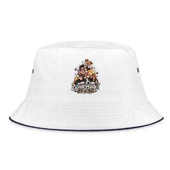 Hundeliebhaber Zu viele Hunde gibt es nicht Hunde - Bucket Hat - Weiß/Navy - Vorne