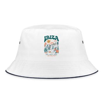 Ibiza Sun Surf 2027 - Bucket Hat - Weiß/Navy - Vorne