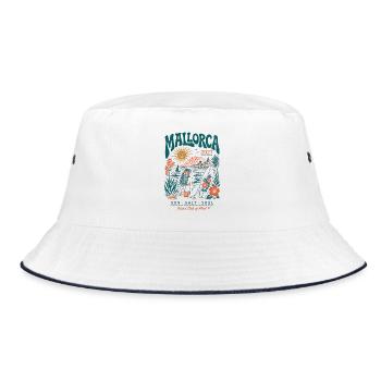 Mallorca Inselzauber 2027 - Bucket Hat - Weiß/Navy - Vorne