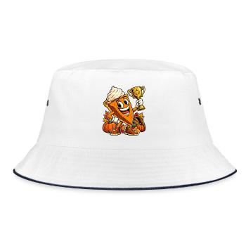 Thanksgiving Kürbiskuchen Cousin Champion - Bucket Hat - Weiß/Navy - Vorne
