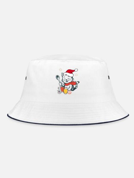 Christmas Party - Bucket Hat - Weiß/Navy