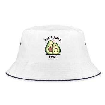 Avo-Kuschelzeit - Bucket Hat - Weiß/Navy - Vorne