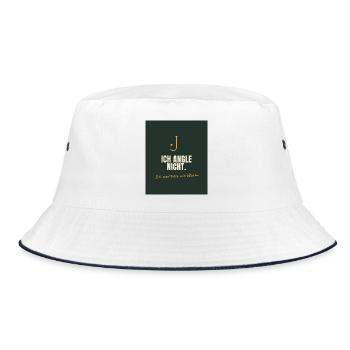Angeln - Bucket Hat - Weiß/Navy - Vorne