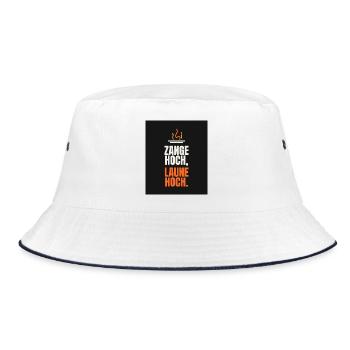 Grillen - Bucket Hat - Weiß/Navy - Vorne