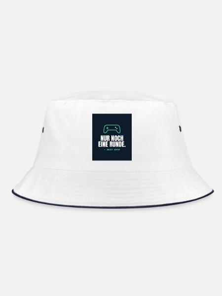 Gamer - Bucket Hat - Weiß/Navy