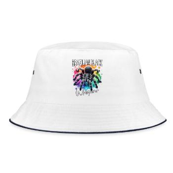 Schwarze Vogelspinne Flüsterer - Bucket Hat - Weiß/Navy - Vorne
