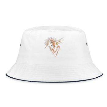 Bigfoot bläst Löwenzahn Vintage - Bucket Hat - Weiß/Navy - Vorne