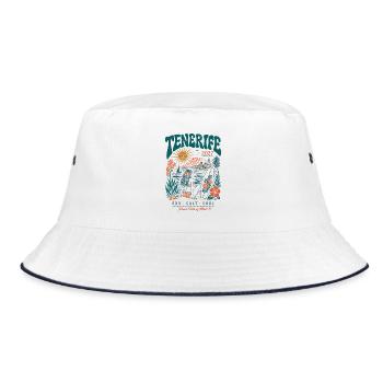 Tenerife Inselreise Surf 2027 - Bucket Hat - Weiß/Navy - Vorne