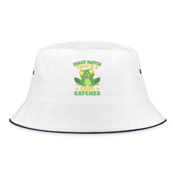 Frog Catcher Swamp Mapper That´s A Catcher Frog - Bucket Hat - Weiß/Navy - Vorne