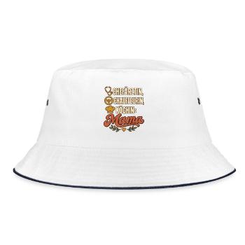 Mama Chefärztin Köchin Geschenk zum Muttertag - Bucket Hat - Weiß/Navy - Vorne