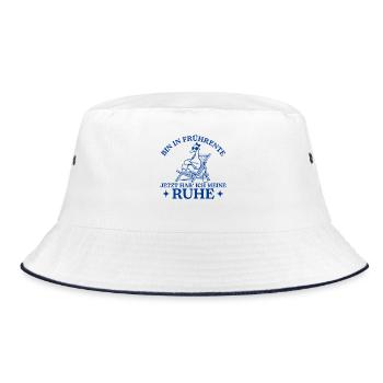 Frührente Jetzt hab ich meine Ruhe Altersteilzeit - Bucket Hat - Weiß/Navy - Vorne