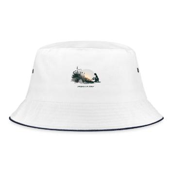 Gardening is My Therapy – Nature & Relaxation - Bucket Hat - white/navy - Front