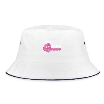 Freshman Queen Pink Crown Glam Look - Bucket Hat - white/navy - Front