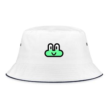Nozmy Frosch - Bucket Hat - Weiß/Navy - Vorne