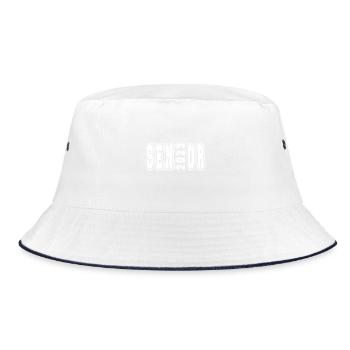 Senior Class of 2023 Bold Graduation Look - Bucket Hat - white/navy - Front