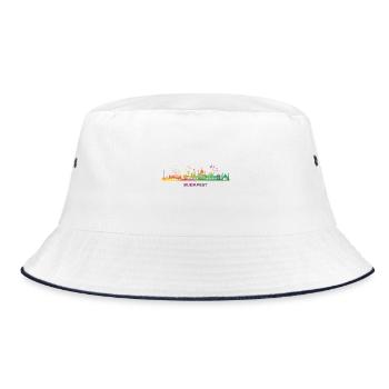 Budapester Skyline Budapest - Bucket Hat - white/navy - Front