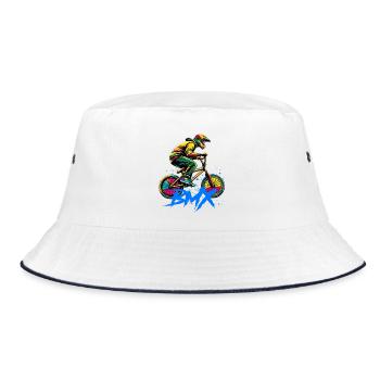 Vélo BMX - Bob - blanc/marine - Devant