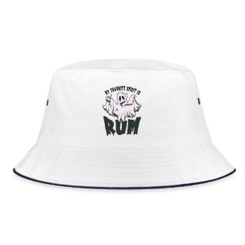 Meine Lieblingsspirituose ist Rum - Bucket Hat - Weiß/Navy - Vorne