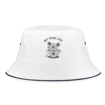 Jeux de mots sur le thé Koala - Bob - blanc/marine - Devant