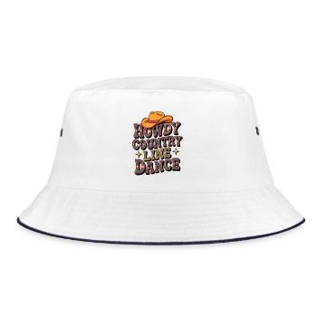 Howdy Line Dance Country colorful line dance design - Bucket Hat - white/navy - Front