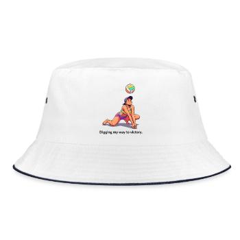 Joueur de beach-volley - Bob - blanc/marine - Devant