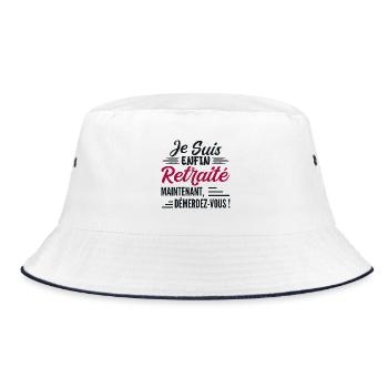 Je Suis Bientôt Retraité - Cadeau Futur Retraité - Bob - blanc/marine - Devant
